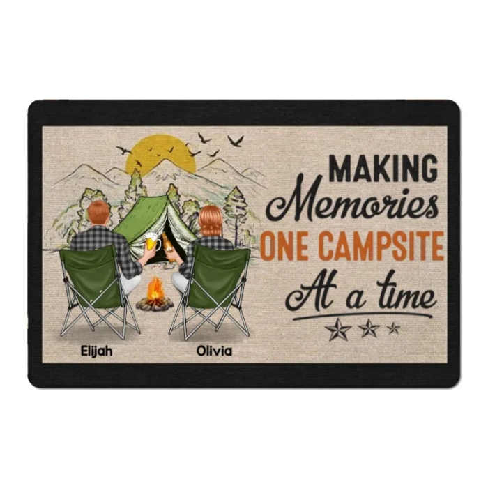 Diyustom Camping Couple Back View Personalized Doormat Reviews